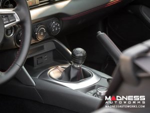 FIAT 124 Gear Shift Knob - Craven Speed - Stainless Steel w/ Black Acetal Outer Sleeve + Red Top FIAT 124 Gear Shift Knob - Craven Speed - Stainless Steel w/ Black Acetal Outer Sleeve + Red Top